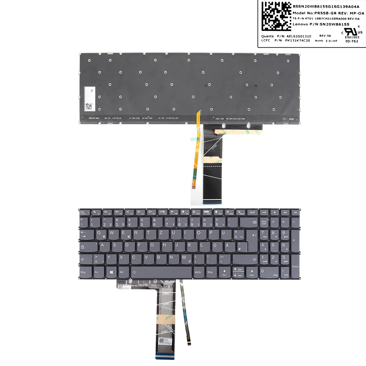 Picture of Lenovo IdeaPad 5-15ARE05 5-15ALC05 5-15IIL05 5-15ITL05 GRAY(backlit WIN8)